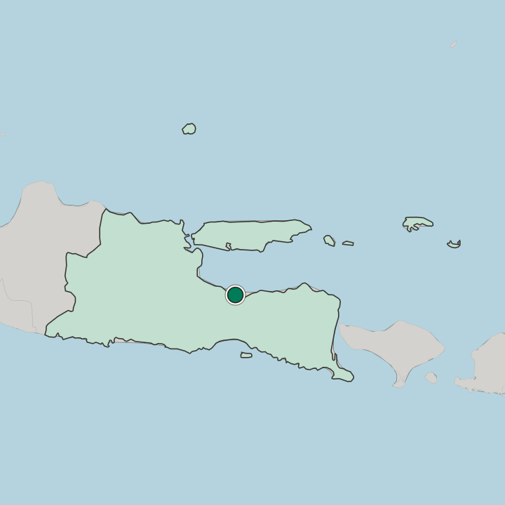 Map showing Probolinggo — In Jawa Timur