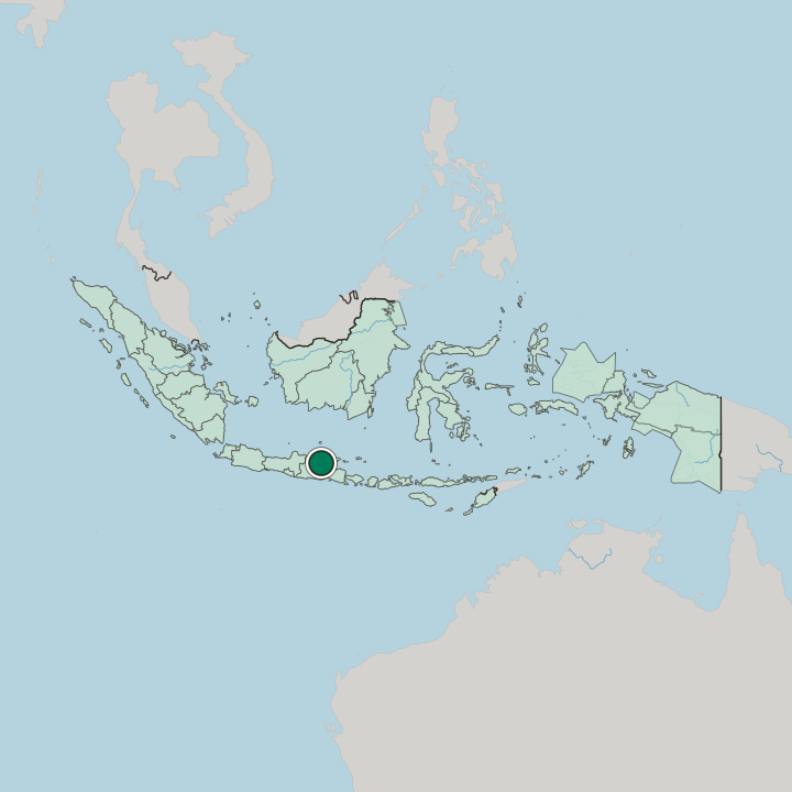 Map showing Surabaya — In Indonesia