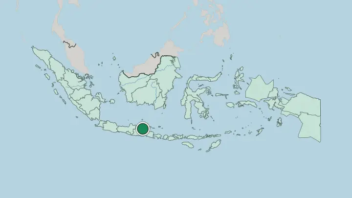 Map of Surabaya in Indonesia