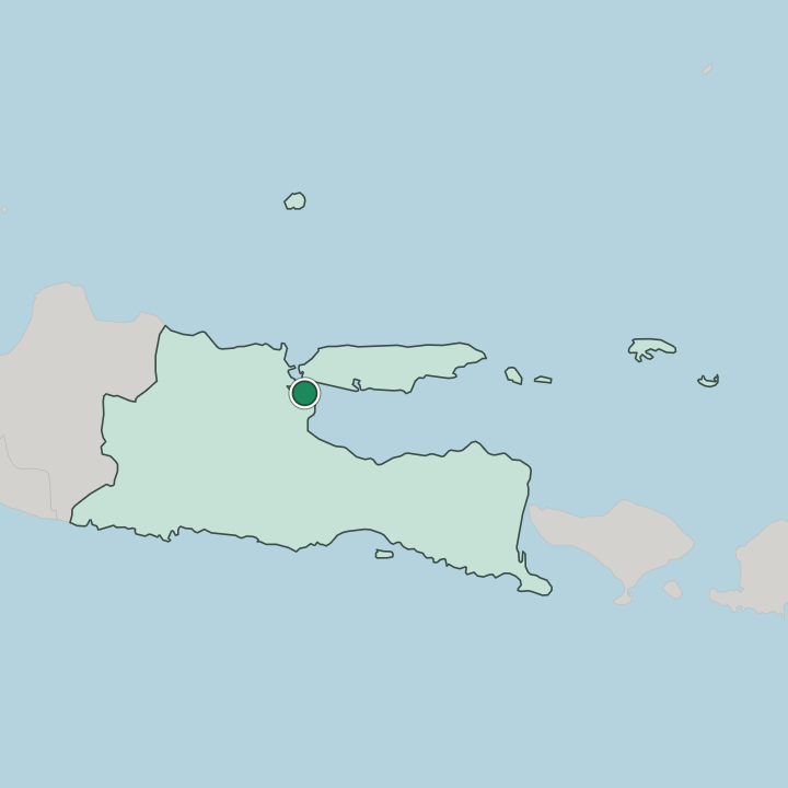 Map showing Surabaya — In Jawa Timur