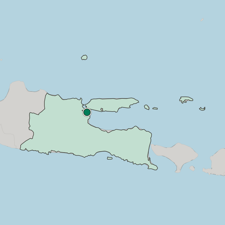 Map showing Surabaya — In Jawa Timur
