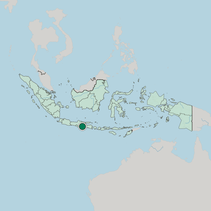 Map showing Tulungagung — In Indonesia