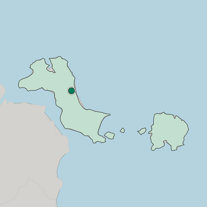 Map showing Pangkalpinang — In Kepulauan Bangka Belitung