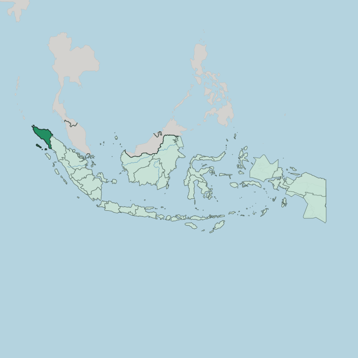 Map showing Nanggroe Aceh Darussalam Province — In Indonesia