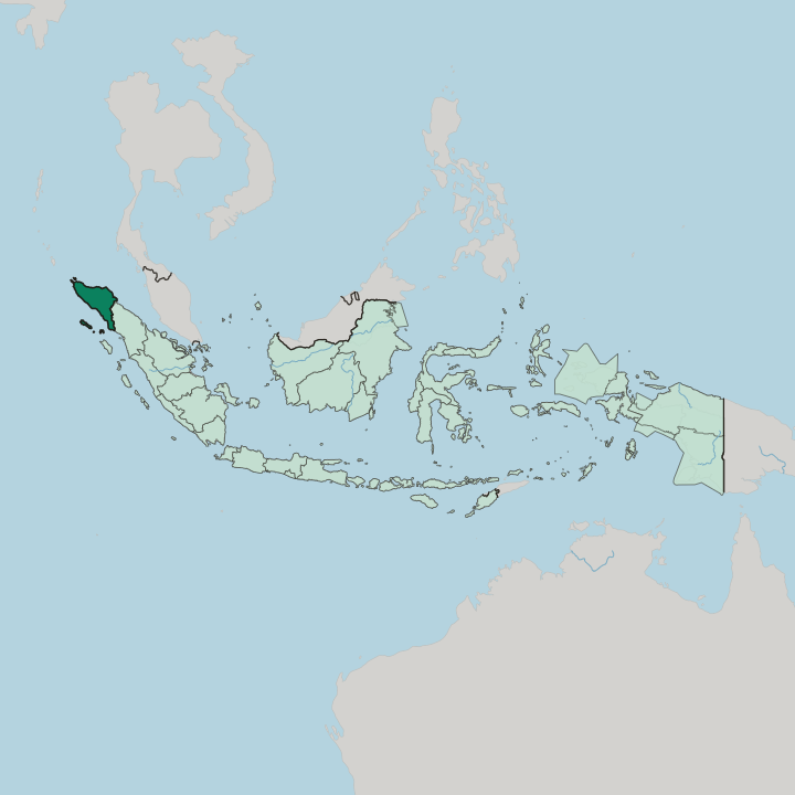 Map showing Nanggroe Aceh Darussalam Province — In Indonesia