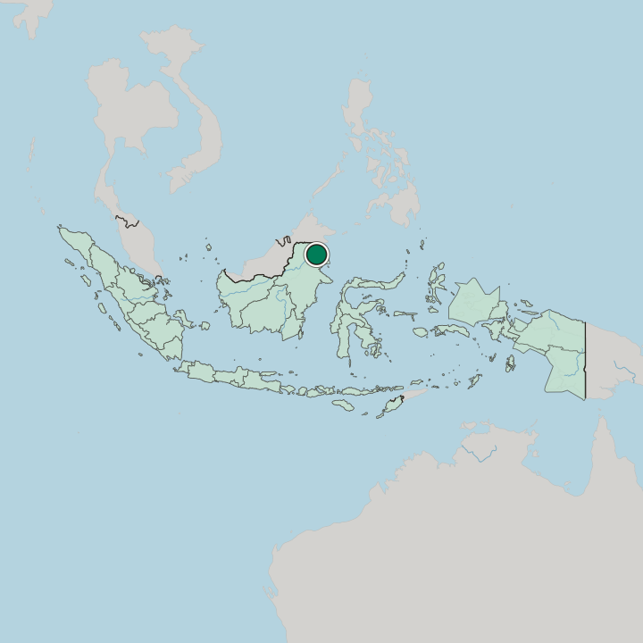 Map showing Tarakan — In Indonesia