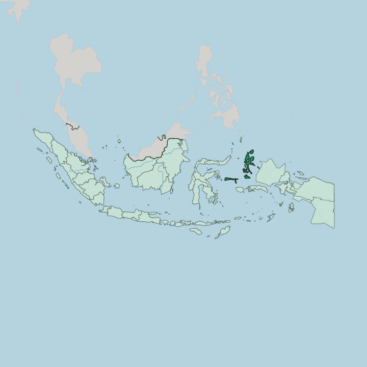 Map showing North Maluku — In Indonesia