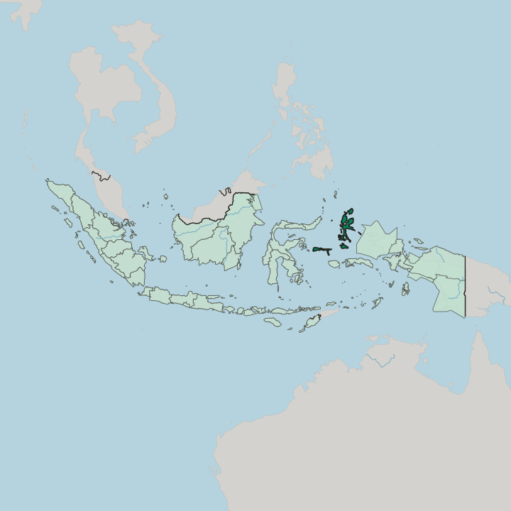 Map showing North Maluku — In Indonesia