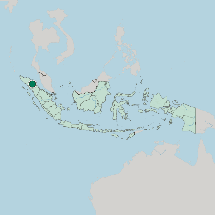 Map showing Binjai — In Indonesia