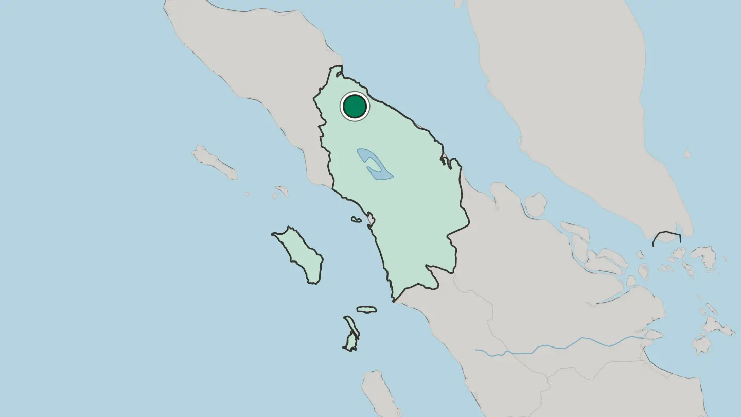Map of Binjai in Indonesia