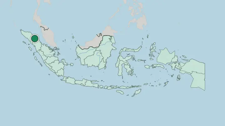 Map of Medan in Indonesia