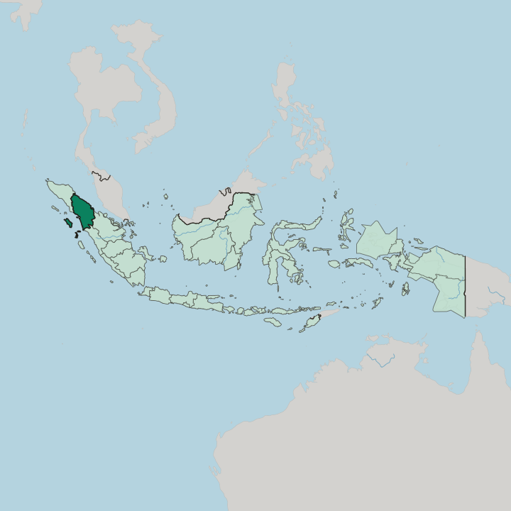 Map showing North Sumatra — In Indonesia