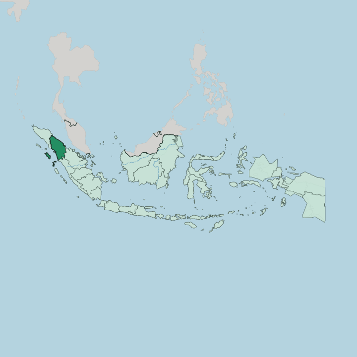 Map showing North Sumatra — In Indonesia