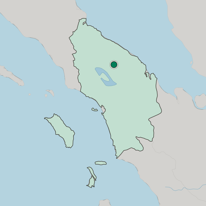 Map showing Pematangsiantar — In North Sumatra