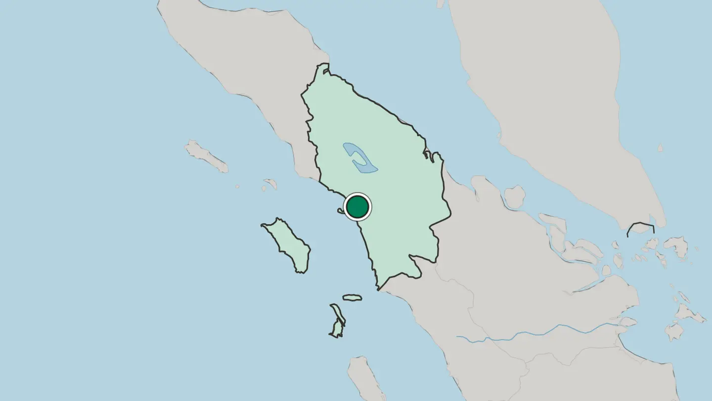 Map of Sibolga in Indonesia