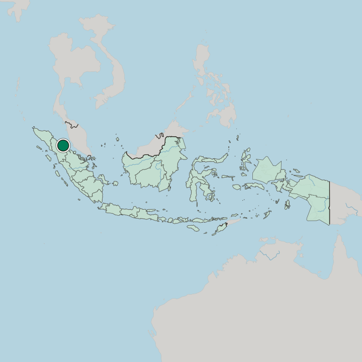 Map showing Tanjungbalai — In Indonesia
