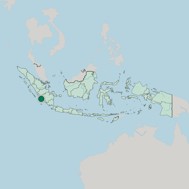 Map showing Bengkulu — In Indonesia