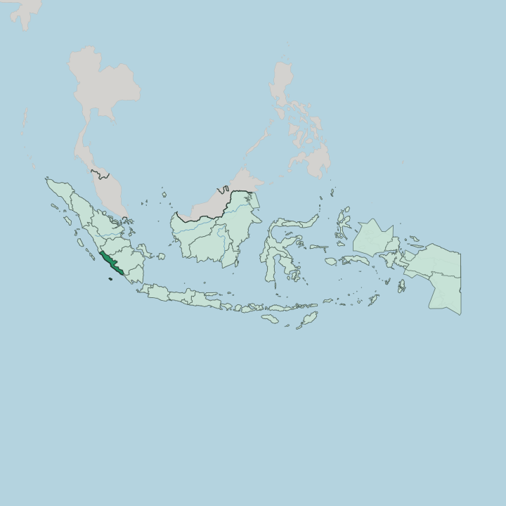 Map showing Propinsi Bengkulu — In Indonesia