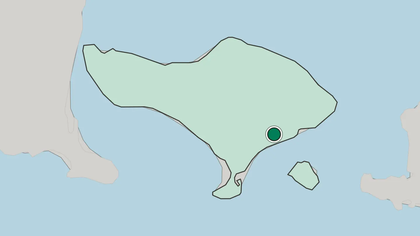 Map of Klungkung in Indonesia