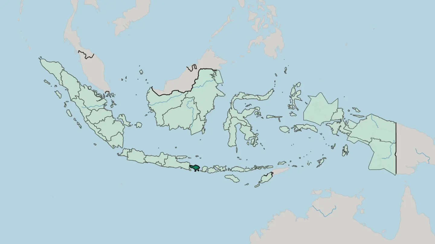 Map of Provinsi Bali in Indonesia
