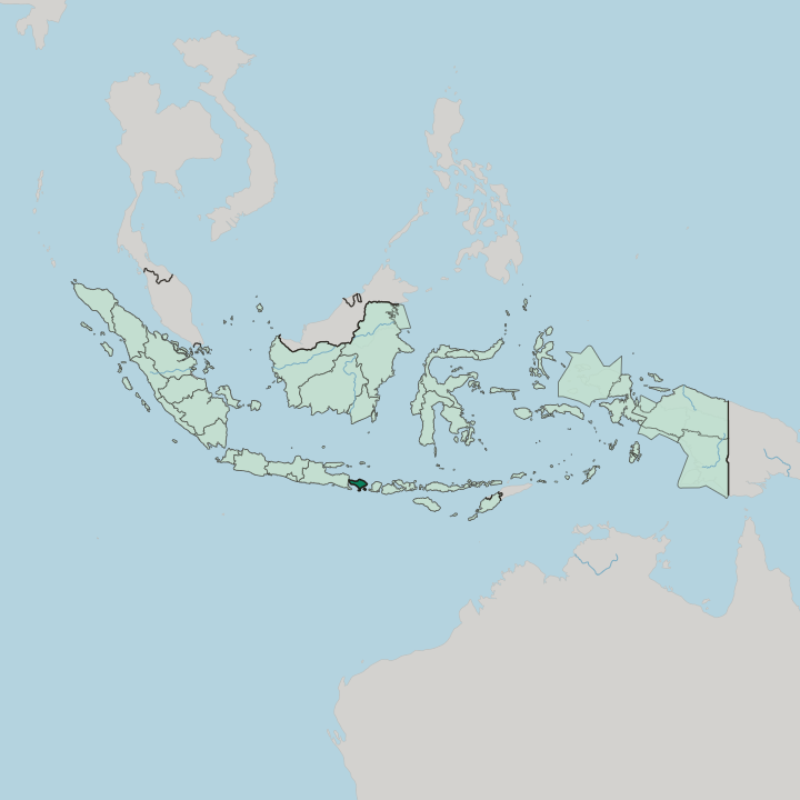 Map showing Provinsi Bali — In Indonesia