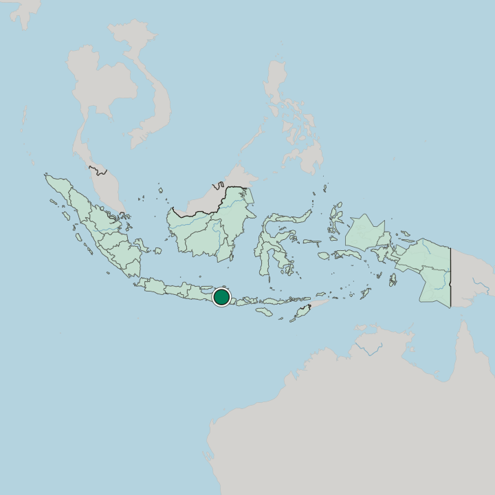 Map showing Singaraja — In Indonesia