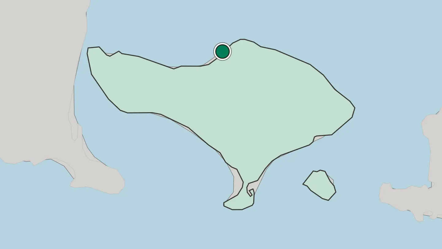 Map of Singaraja in Indonesia