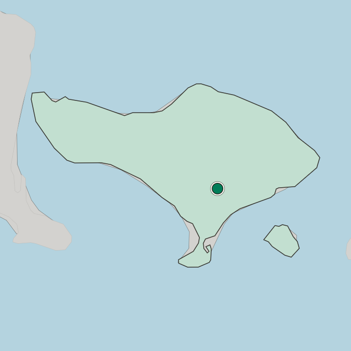 Map showing Ubud — In Provinsi Bali
