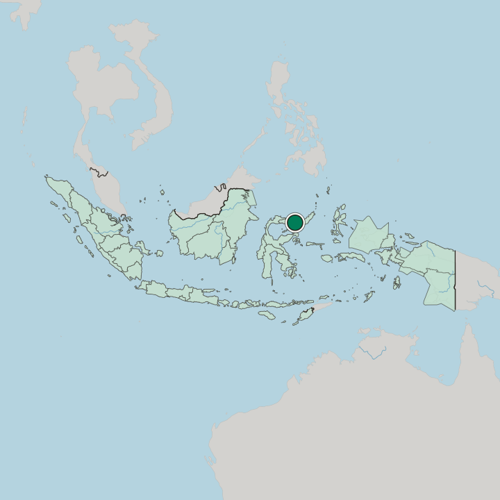 Map showing Gorontalo — In Indonesia