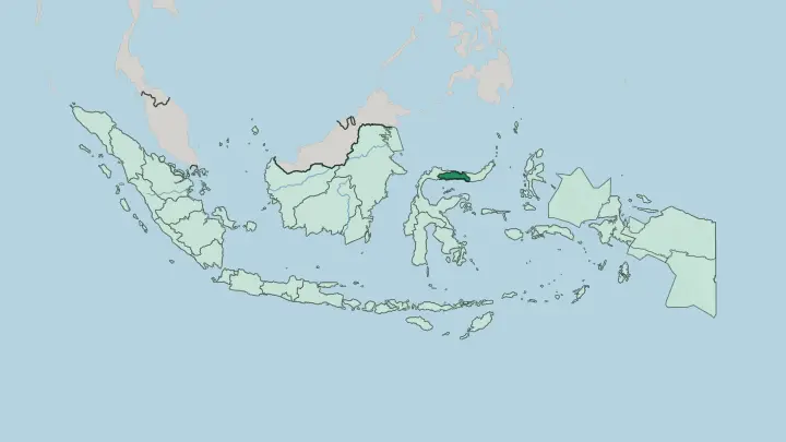Map of Provinsi Gorontalo in Indonesia
