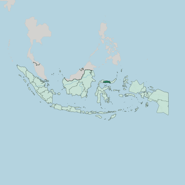Map showing Provinsi Gorontalo — In Indonesia