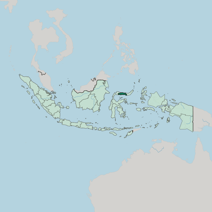 Map showing Provinsi Gorontalo — In Indonesia