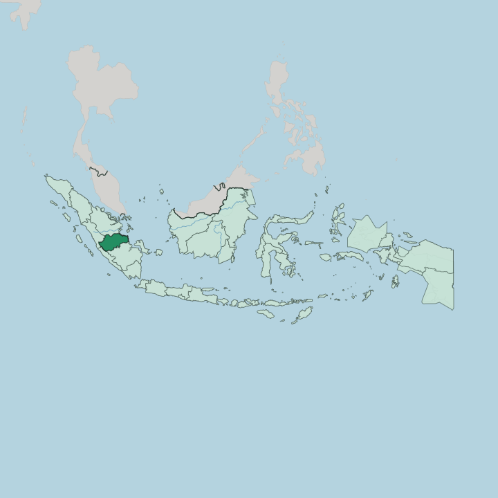Map showing Provinsi Jambi — In Indonesia