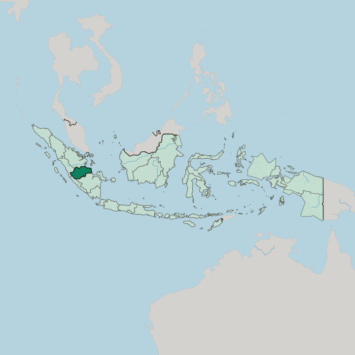 Map showing Provinsi Jambi — In Indonesia