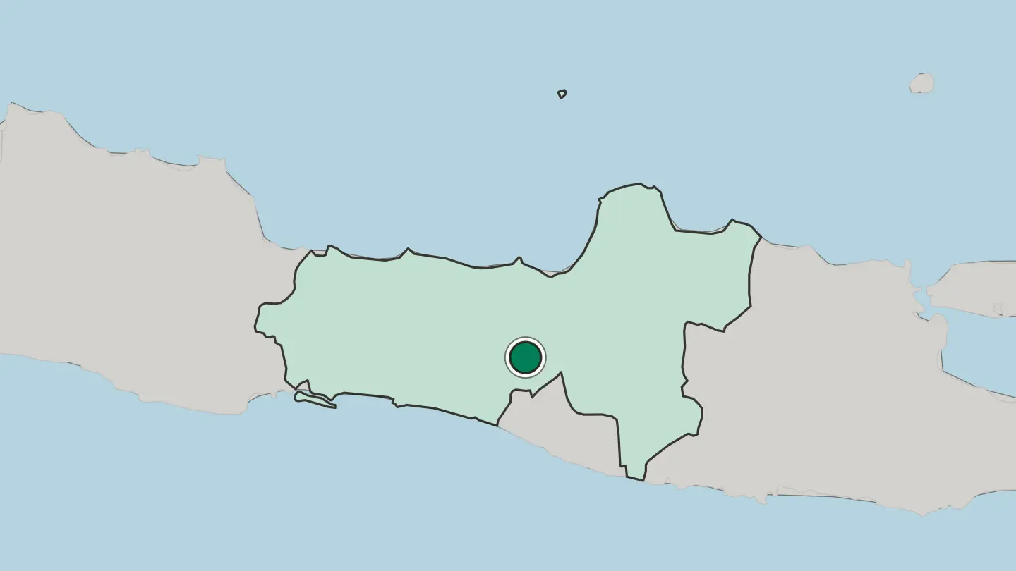 Map of Magelang in Indonesia