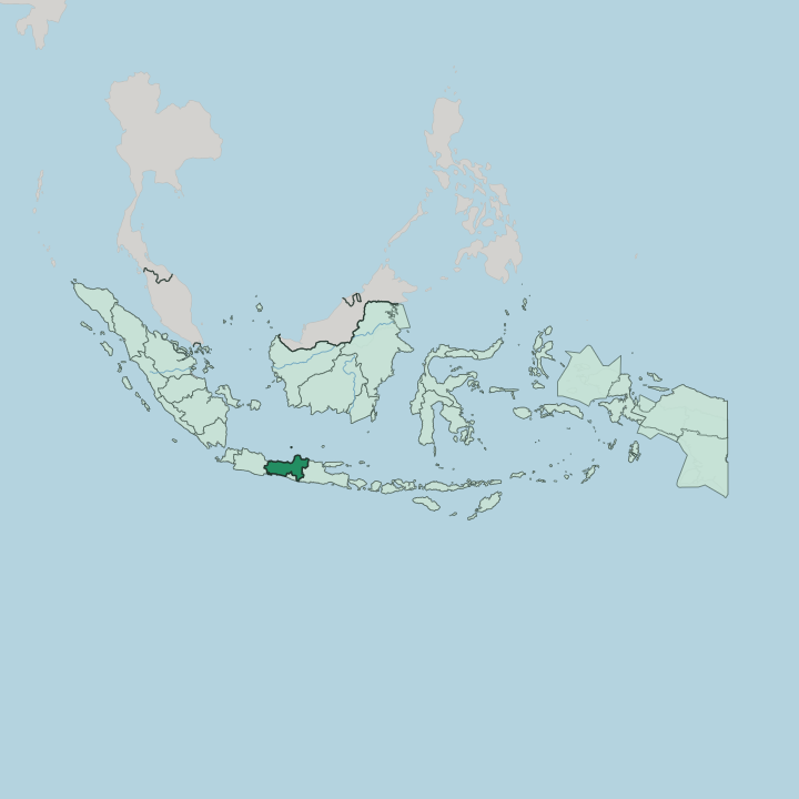 Map showing Provinsi Jawa Tengah — In Indonesia