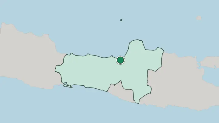 Map of Semarang in Indonesia