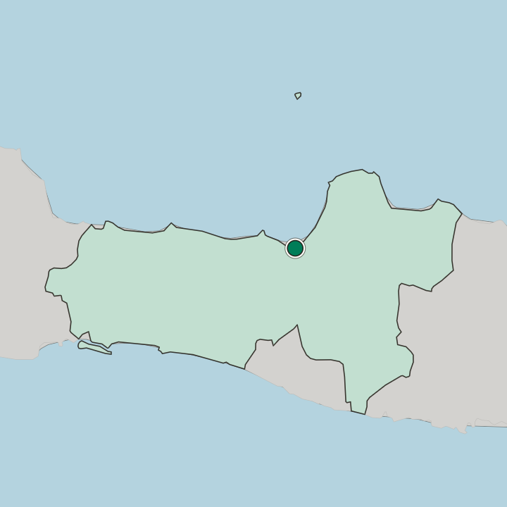 Map showing Semarang — In Provinsi Jawa Tengah