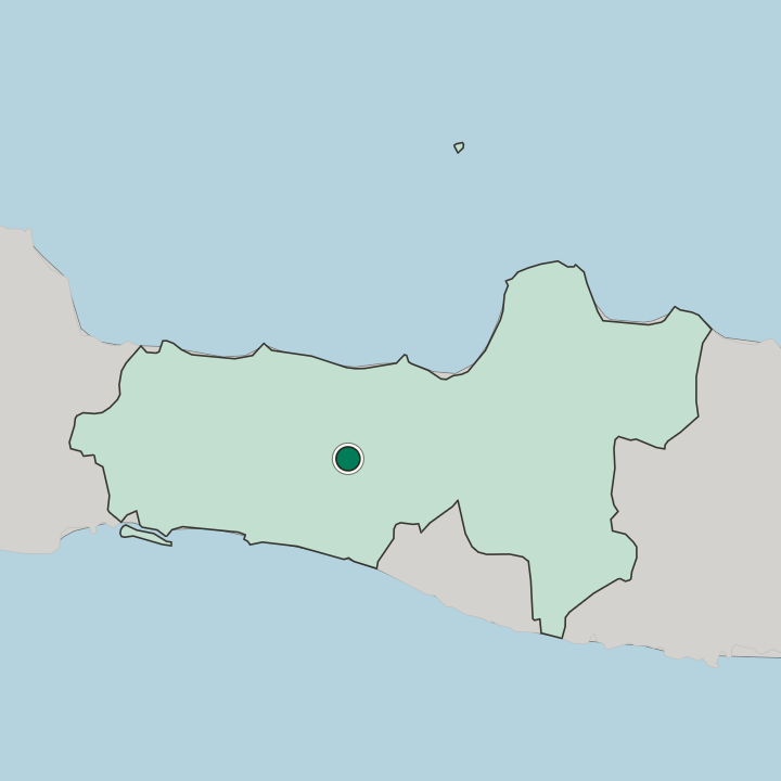Map showing Wonosobo — In Provinsi Jawa Tengah
