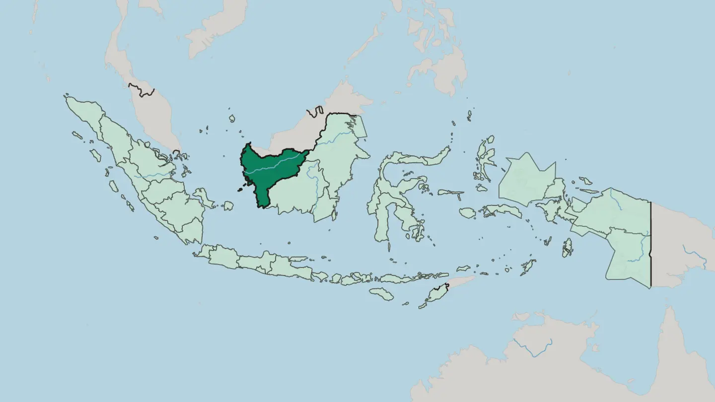 Map of Provinsi Kalimantan Barat in Indonesia