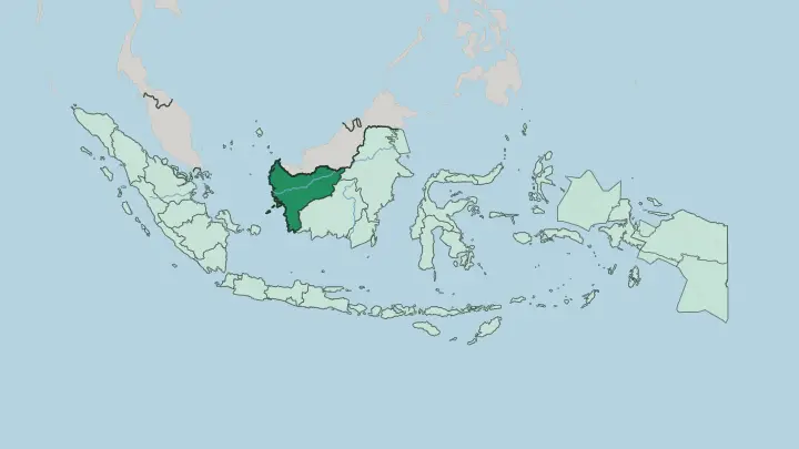 Map of Provinsi Kalimantan Barat in Indonesia