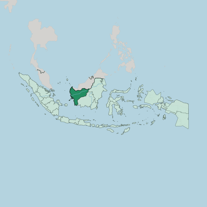Map showing Provinsi Kalimantan Barat — In Indonesia