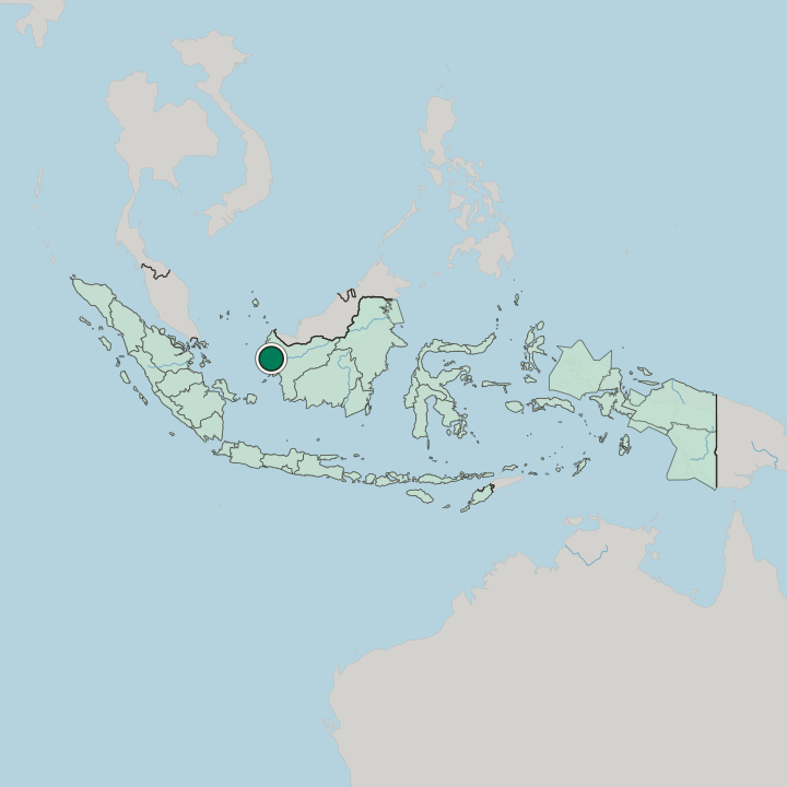 Map showing Pontianak — In Indonesia