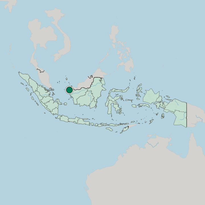 Map showing Singkawang — In Indonesia