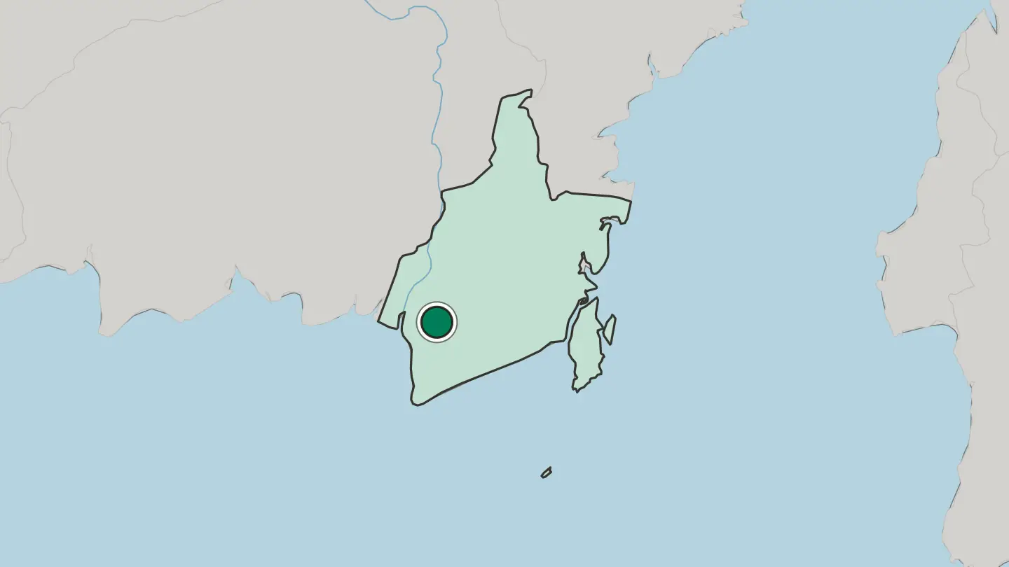 Map of Banjarbaru in Indonesia