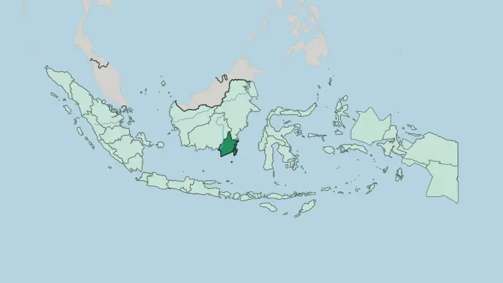 Map of Provinsi Kalimantan Selatan in Indonesia