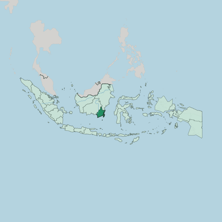 Map showing Provinsi Kalimantan Selatan — In Indonesia