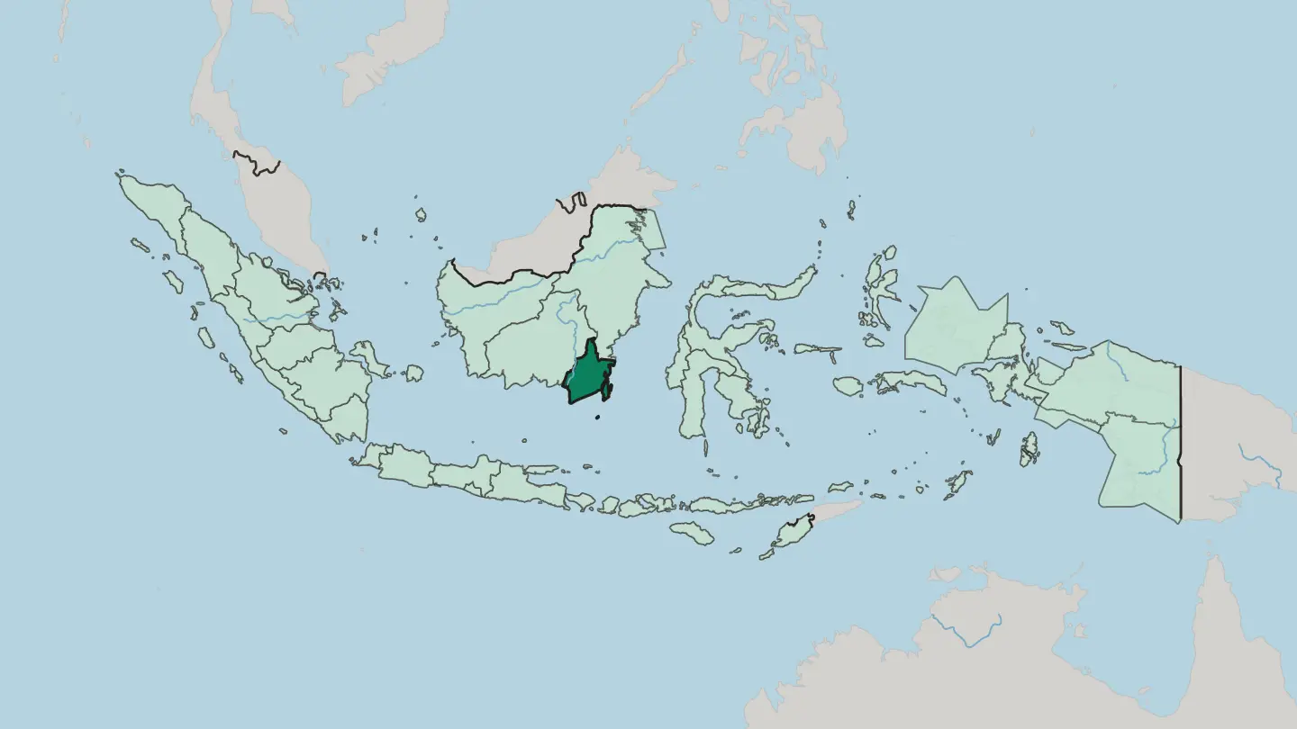 Map of Provinsi Kalimantan Selatan in Indonesia