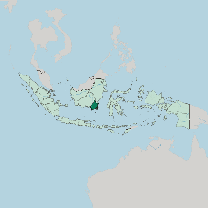 Map showing Provinsi Kalimantan Selatan — In Indonesia