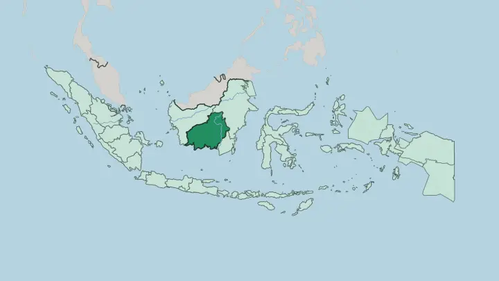 Map of Provinsi Kalimantan Tengah in Indonesia